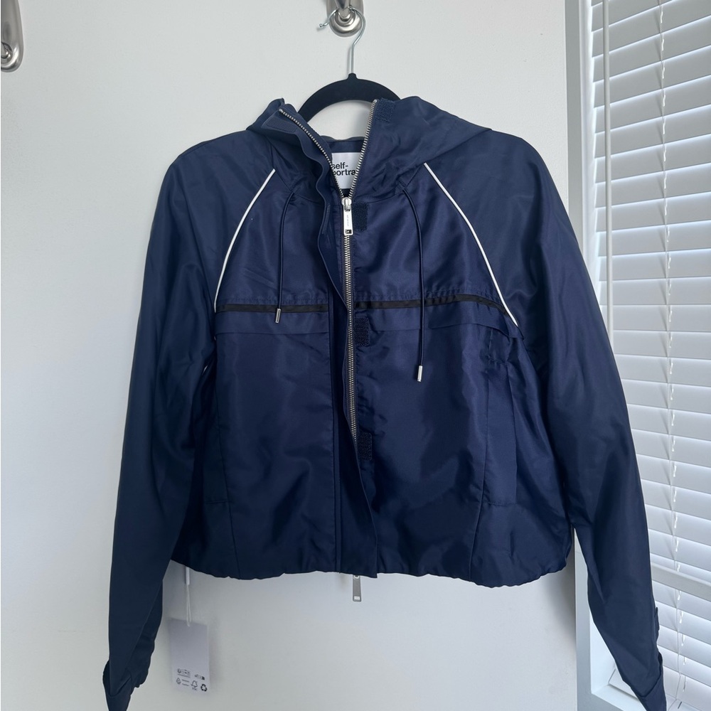 self-portrait Nylon Navy Windbreaker | Size US 6